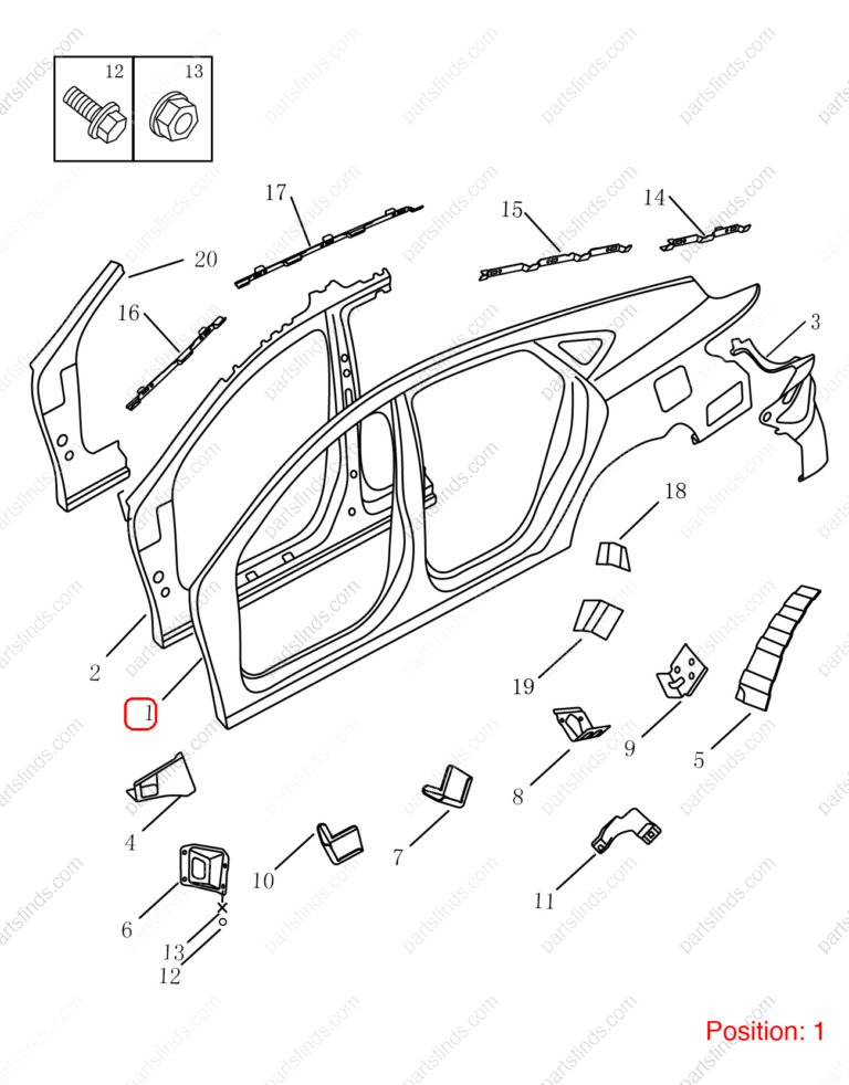 5038010700C15|5038010700C15 | Side panel | GEELY parts | 101203810801C15 | 101203810801C15 | Emgrand GT | PartsFinds