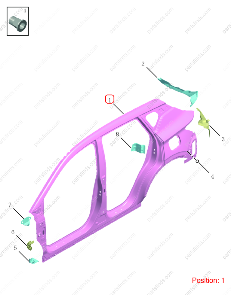 5038059700C15|5038059700C15 | Side panel | GEELY parts | 6600156680C15 | 6600156680C15 | Coolray | PartsFinds