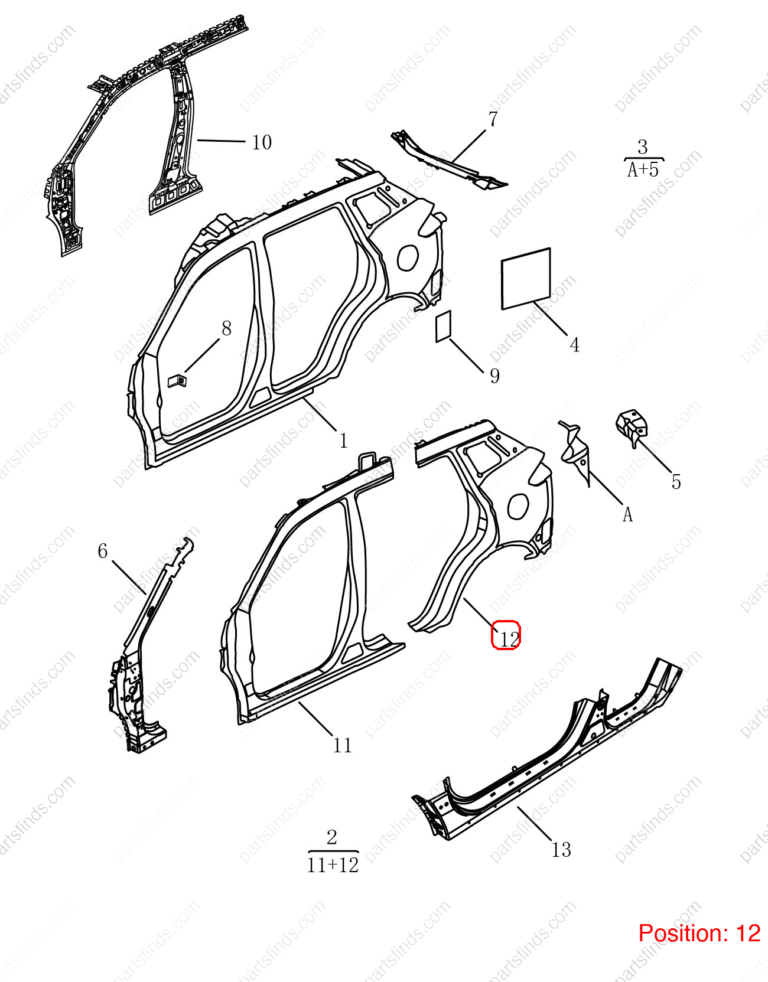5038098700C15|5038098700C15 | Side panel | GEELY parts | 8894274890C15 | 8894274890C15 | Emgrand X7 Sport | PartsFinds