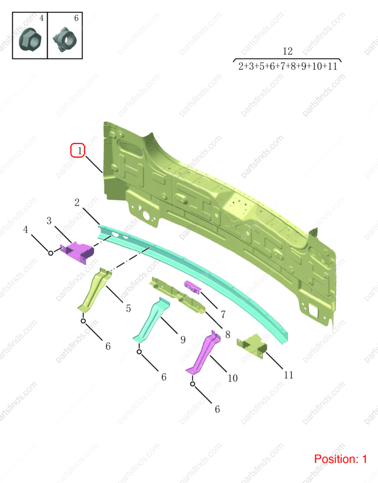 5052019500C15|5052019500C15 | Rear spoiler | GEELY parts | 666619252901C15 | 666619252901C15 | Emgrand X7 Sport | PartsFinds
