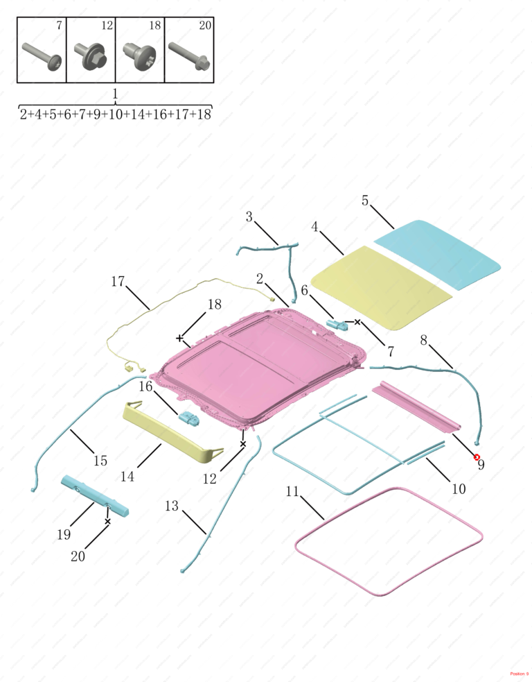 5072039800742|5072039800742 | Sunroof sunshade | GEELY parts | 6600173170742 | 6600173170742 | Tugella | PartsFinds