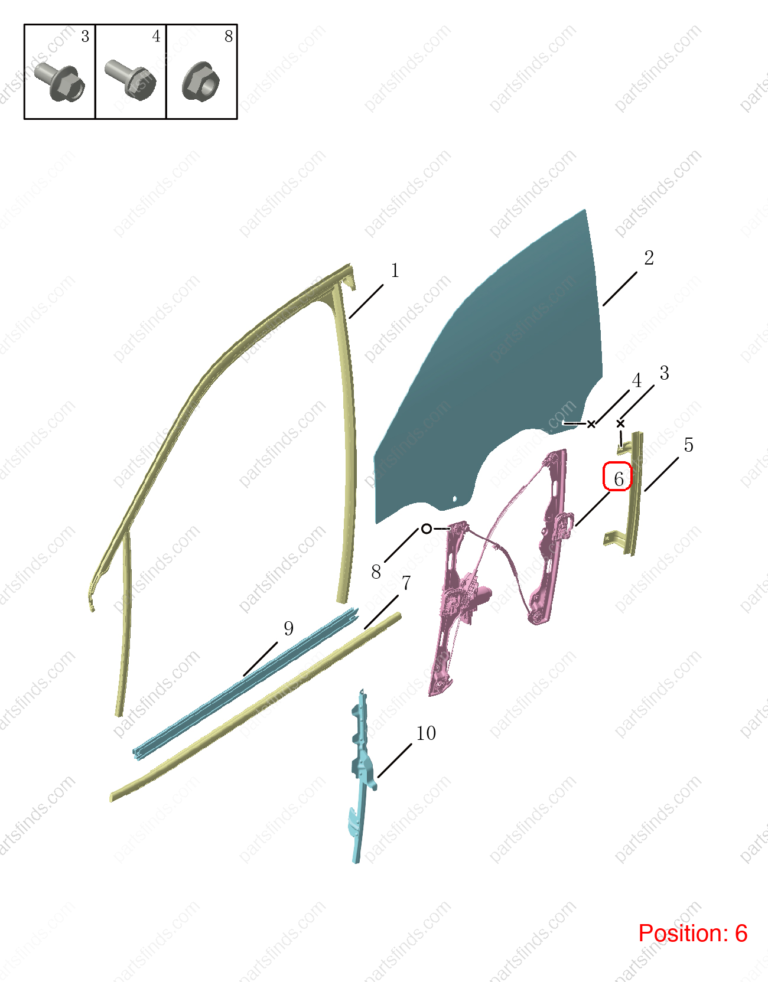 5079055200|5079055200 | Rear Left Door Window Regulator | GEELY parts | 6600000264 | 6600000264 | Tugella | PartsFinds