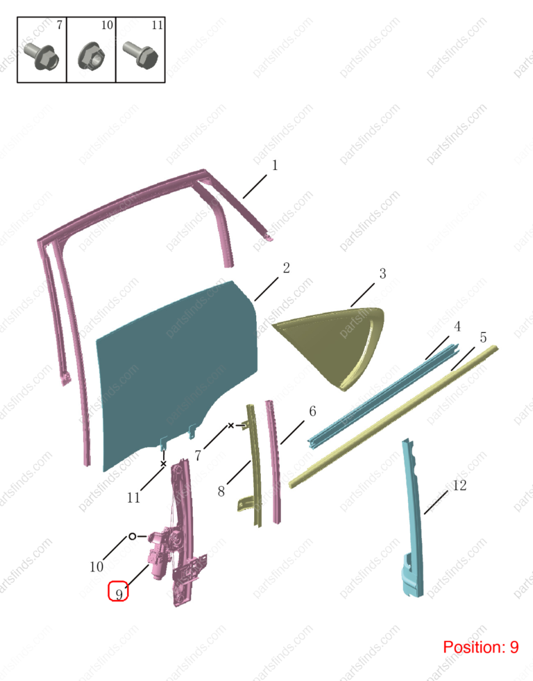5085073700|5085073700 | Rear Left Door Window Regulator | GEELY parts | 6600000269 | 6600000269 | Tugella | PartsFinds