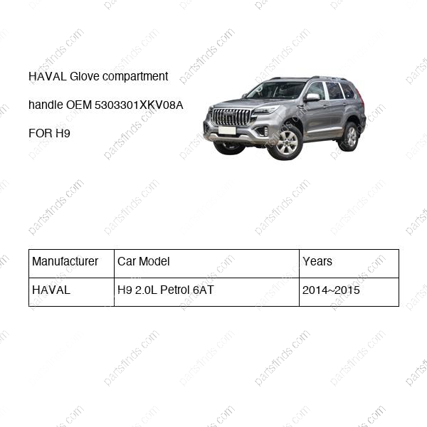 5303301XKV08A|5303301XKV08A | Glove compartment handle | HAVAL parts | | | H9 2.0L Petrol 6AT | PartsFinds