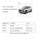 5305700XKZ96ADF|5305700XKZ96ADF | Armrest box trim panel | HAVAL parts | | | M6 6MT | H6 I 1.5L Petrol 6MT FWD | H6 II 1.5L 6MT FWD | PartsFinds