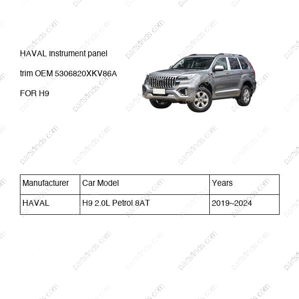 5306820XKV86A|5306820XKV86A | Instrument panel trim | HAVAL parts | | | H9 2.0L Petrol 8AT | PartsFinds