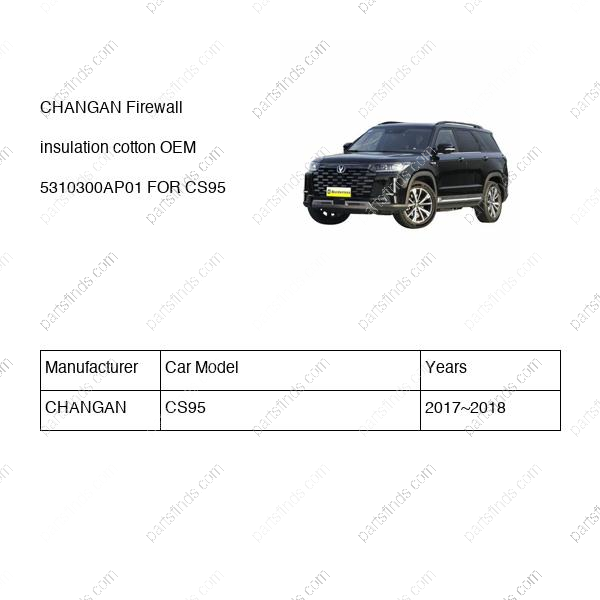 5310300-AP01|5310300AP01 | Firewall insulation cotton | CHANGAN parts | S401100-0200 | S4011000200 | CS95 | PartsFinds