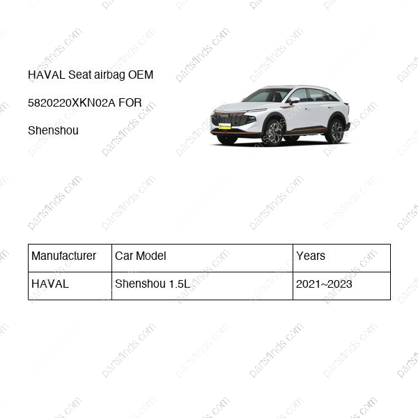 5820220XKN02A|5820220XKN02A | Seat airbag | HAVAL parts | | | Shenshou 1.5L | PartsFinds
