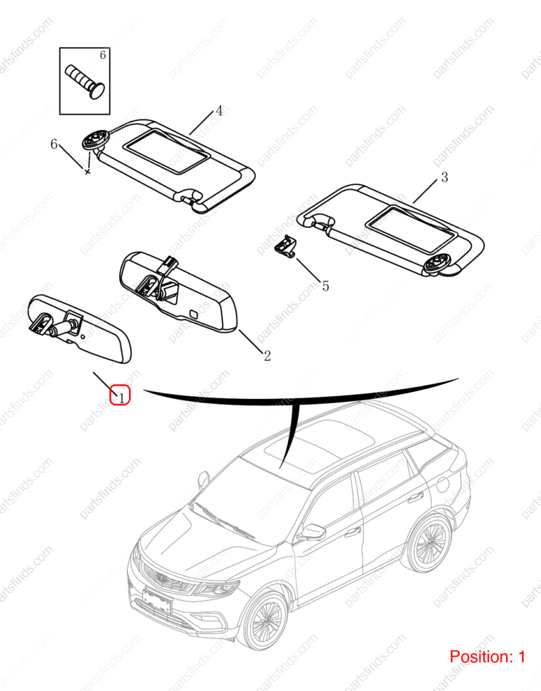 6015002800|6015002800 | Interior mirror | GEELY parts | 1018026641 | 1018026641 | Emgrand X7 Sport | PartsFinds