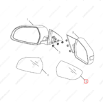 6017002500|6017002500 | Reverse mirror glass | GEELY parts | 1063030032 | 1063030032 | Emgrand GT | PartsFinds