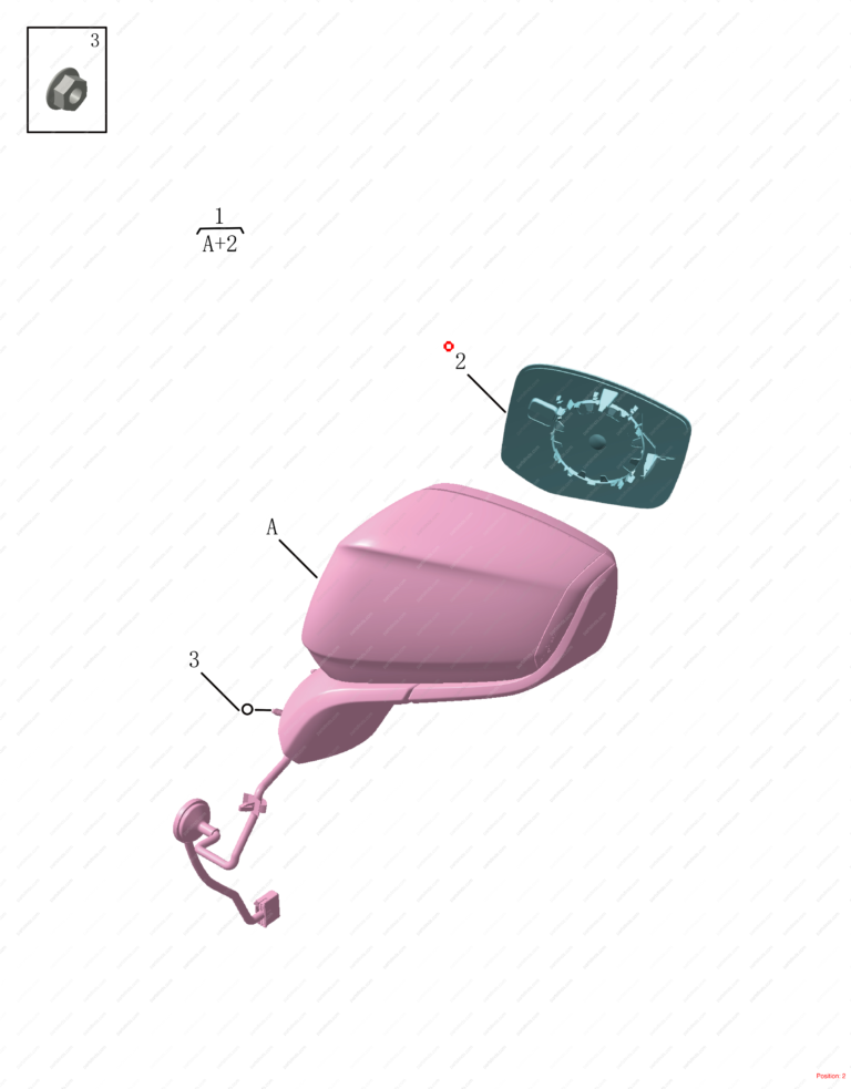 6017055400|6017055400 | Reverse mirror glass | GEELY parts | 6600174108 | 6600174108 | Tugella | PartsFinds