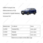 602000402AA|602000402AA | Front grille trim | CHERY parts | | | TIGGO8 PRO | TIGGO8 | TIGGO5X | PartsFinds