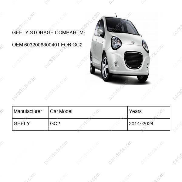 6032006800401|6032006800401 | STORAGE COMPARTMENT | GEELY parts | | | GC2 | PartsFinds