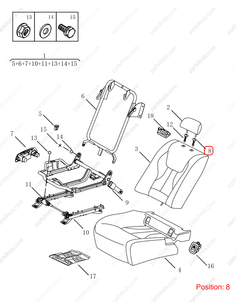 6077012600419|6077012600419 | Seat headrest guide sleeve | GEELY parts | 106803026001419 | 106803026001419 | Emgrand GT | PartsFinds