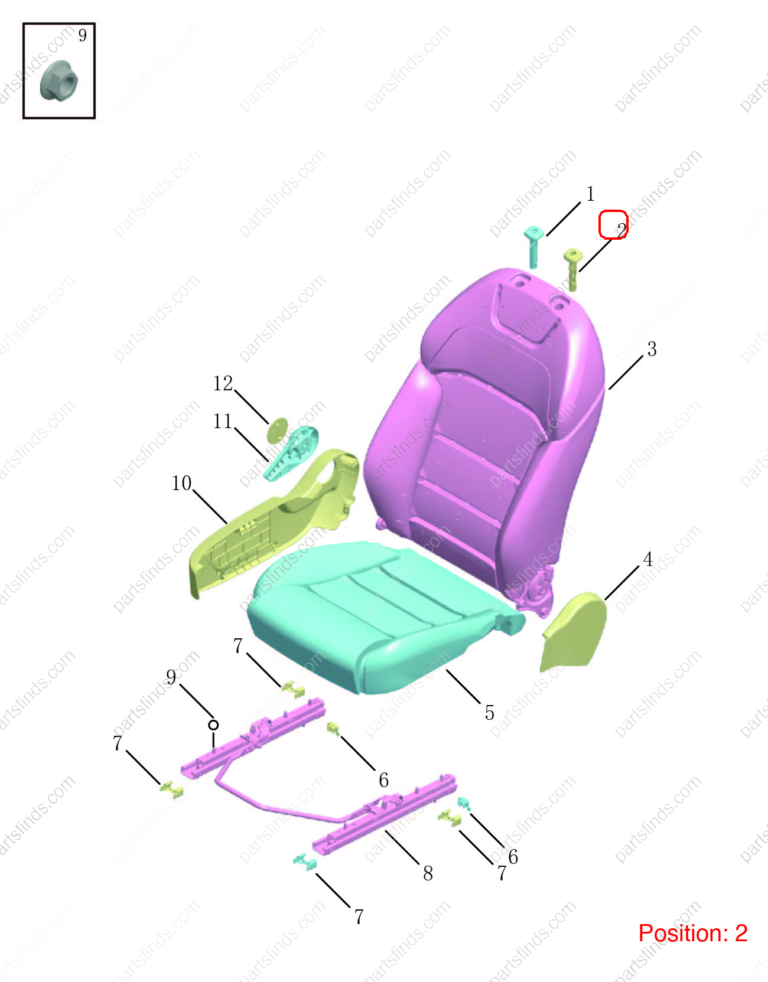 6077645900724|6077645900724 | Seat headrest guide sleeve | GEELY parts | 888952046901724 | 888952046901724 | Binrui | PartsFinds