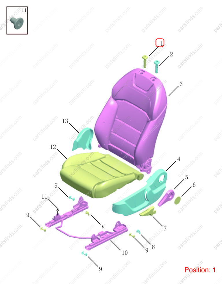6077646200742|6077646200742 | Seat headrest guide sleeve | GEELY parts | 888952038201742 | 888952038201742 | Binrui | PartsFinds