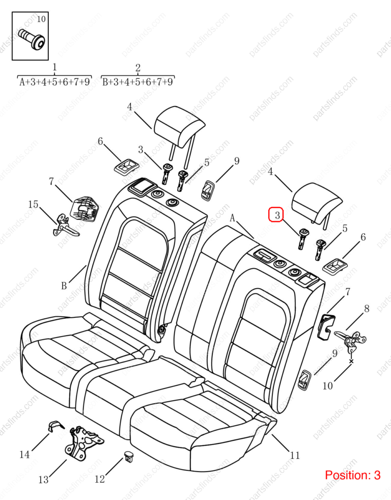 6086169900742|6086169900742 | Seat headrest guide sleeve | GEELY parts | 6600137558742 | 6600137558742 | Coolray | PartsFinds