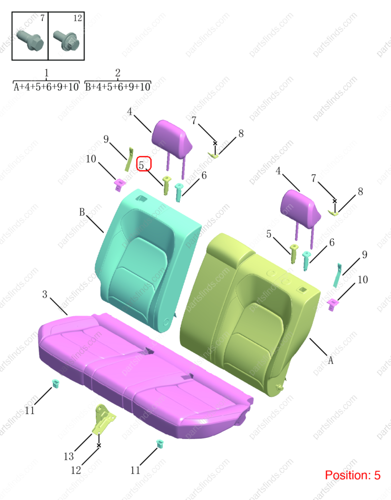 6086415000|6086415000 | Seat headrest guide sleeve | GEELY parts | 8893455621 | 8893455621 | Emgrand | PartsFinds