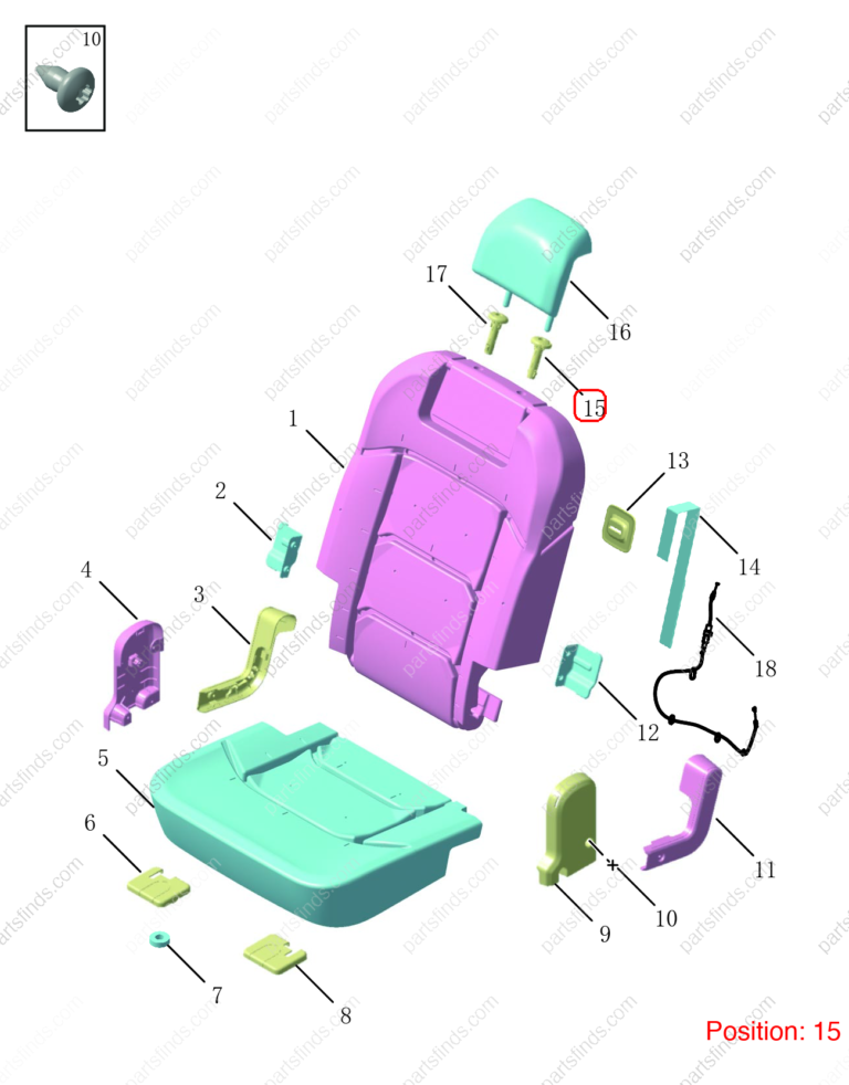 6088080500742|6088080500742 | Seat headrest guide sleeve | GEELY parts | 8889498501742 | 8889498501742 | OKAVANGO | PartsFinds