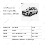 6204300XKZ96A|6204300XKZ96A | Rear Left Door Window Regulator | HAVAL parts | | | M6 6MT | H6 I 1.5L Petrol 6MT FWD | H6 II 1.5L 6MT FWD | PartsFinds