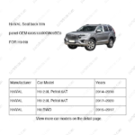 6805130XKW09BE3|6805130XKW09BE3 | Seat back trim panel | HAVAL parts | | | H9 2.0L Petrol 6AT | H9 2.0L Petrol 8AT | H8 RWD | PartsFinds