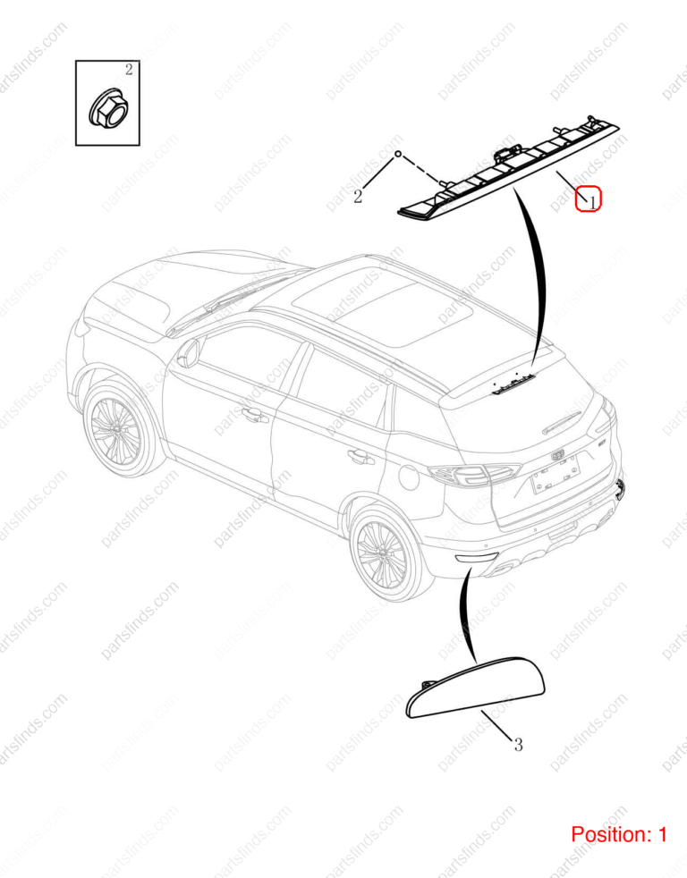 7060000700|7060000700 | High mount brake light | GEELY parts | 1017025309 | 1017025309 | Emgrand X7 Sport | PartsFinds