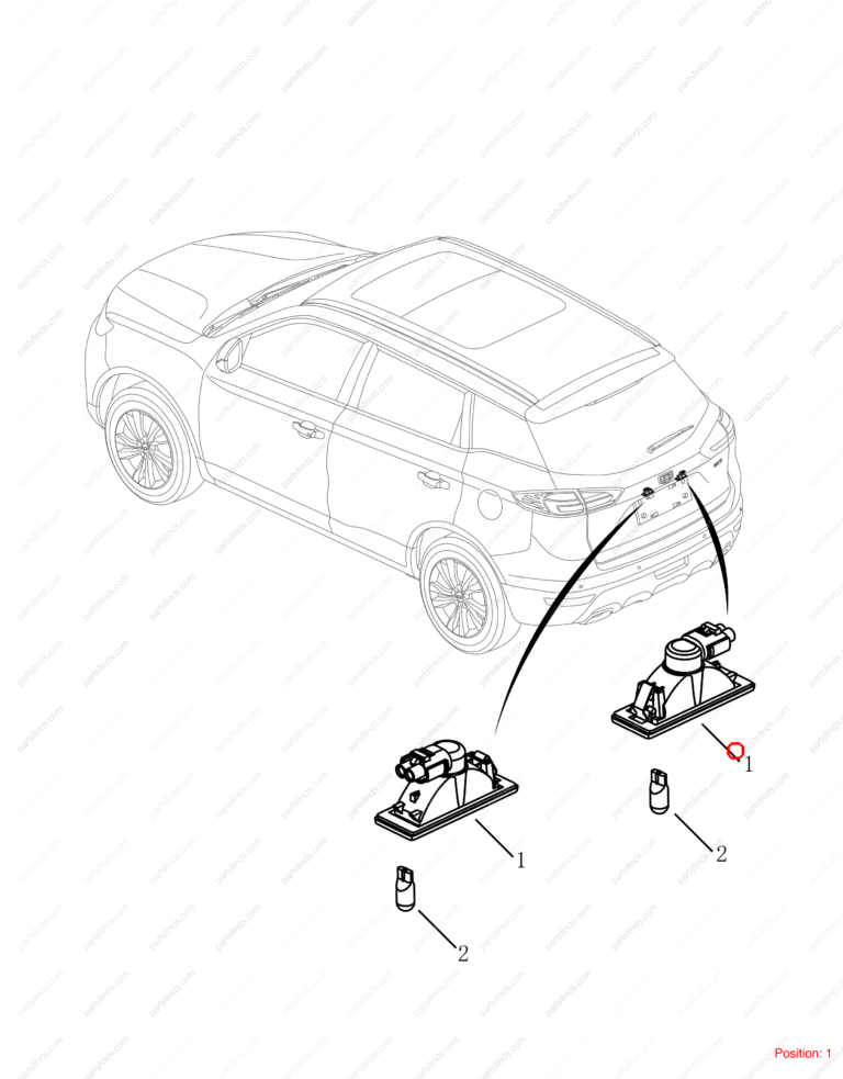 7069000300661|7069000300661 | License plate light | GEELY parts | 106703008801661 | 106703008801661 | Emgrand X7 Sport | PartsFinds