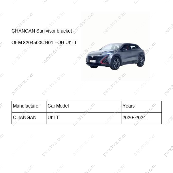 8204500-CN01|8204500CN01 | Sun visor bracket | CHANGAN parts | S202F270808-0300 | S202F2708080300 | Uni-T | PartsFinds