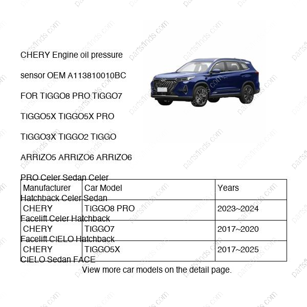 A11-3810010BC|A113810010BC | Engine oil pressure sensor | CHERY parts | | | TIGGO8 PRO | TIGGO7 | TIGGO5X | PartsFinds