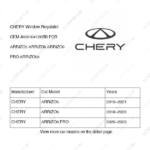 J60-6104120BB|J606104120BB | Window Regulator | CHERY parts | | | ARRIZO5 | ARRIZO6 | ARRIZO6 PRO | PartsFinds