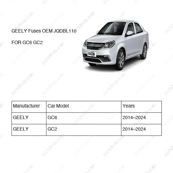 JQDBL110|JQDBL110 | Fuses | GEELY parts | | | GC6 | GC2 | PartsFinds